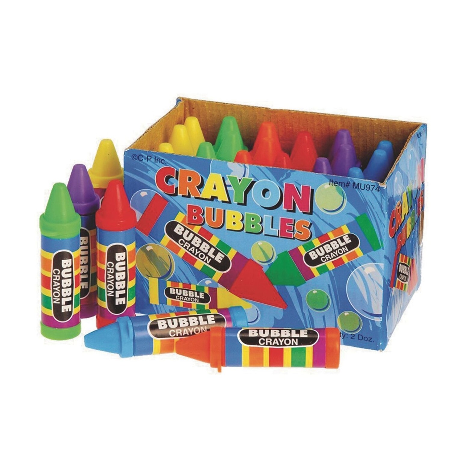 US Toy Crayon Bubbles, Assorted Colors, 24/Pack (NL454)