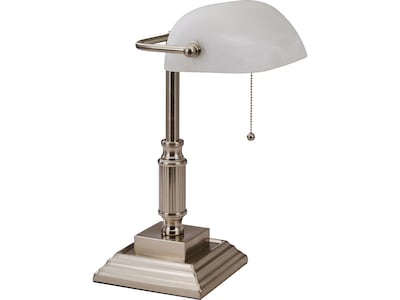 V-Light LED Desk Lamp, 14.8"H, White Brushed Nickel (8VS688029BN)