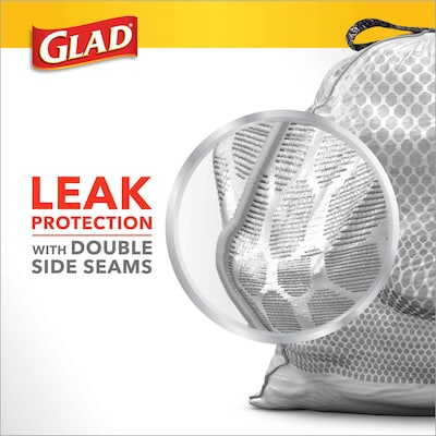 Glad ForceFlex Tall Kitchen Drawstring Trash Bags, 13 Gallon, Gain Lavender with Febreze Freshness, 80 Count (78533)
