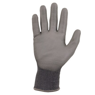 Ergodyne ProFlex 7044 PU Coated Cut-Resistant Gloves, ANSI A4, Gray, Small, 1 Pair (10492)