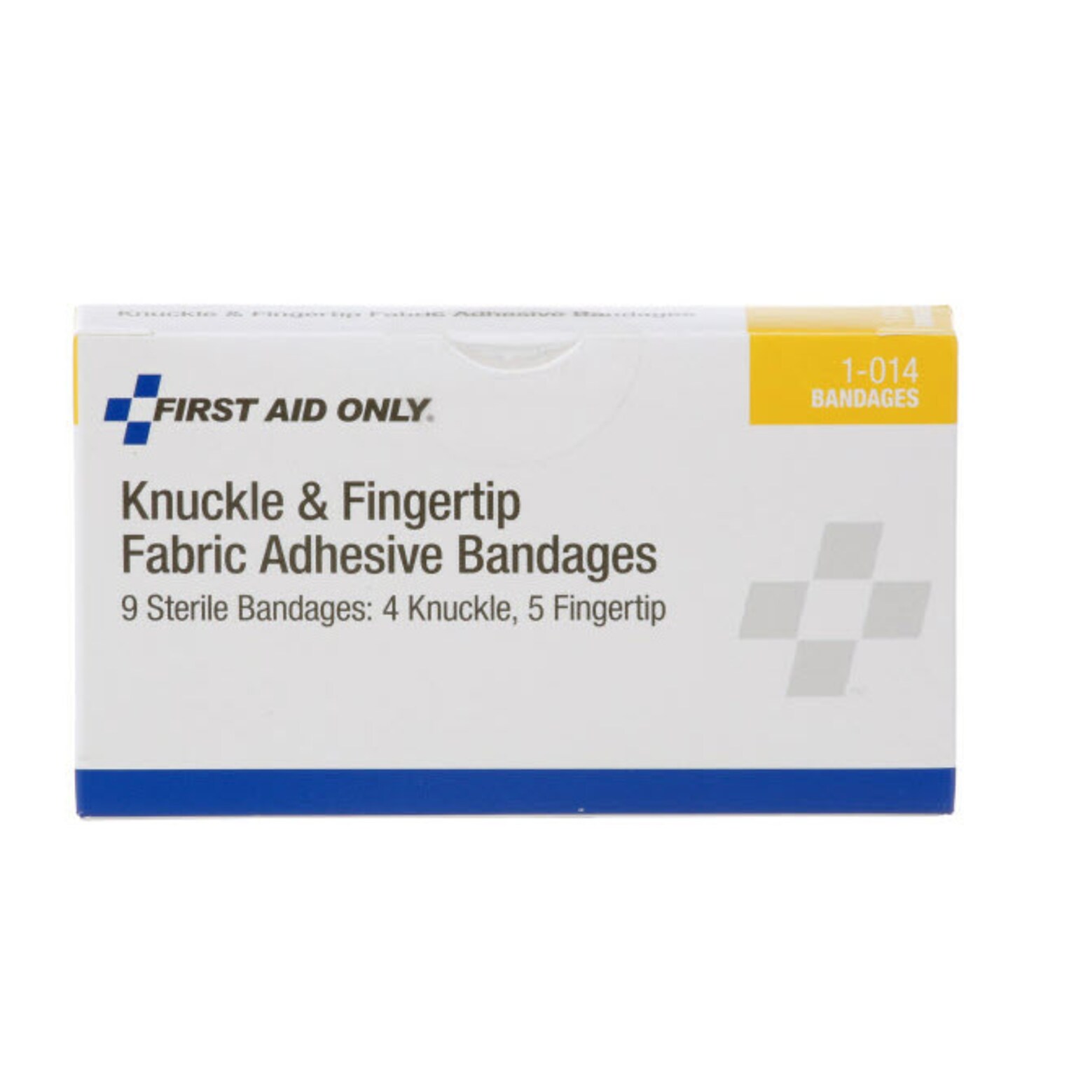 First Aid Only® Knuckle and Large Fingertip Bandage, 9/Carton (1-014)