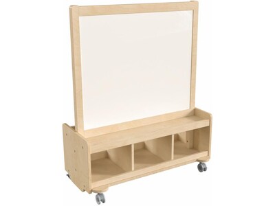 Flash Furniture Bright Beginnings 2-Person Art Station, 39.5", Brown Birch Plywood (MK-ME09050-GG)