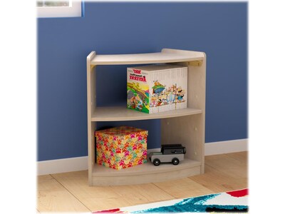 Flash Furniture Bright Beginnings 2-Section Open Corner Storage Unit, 24.5"H x 24"W x 11.75"D, Brown (MK-KE24060-GG)