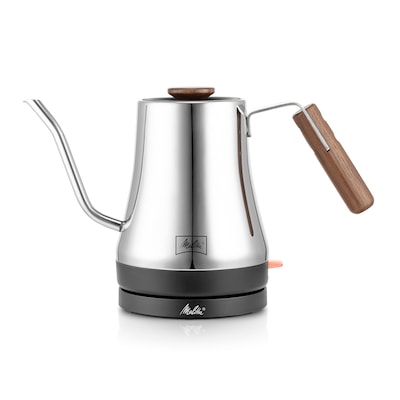 Melitta Precision Pour X Pour Over Gooseneck Spout Kettle, Silver (MPK004PULST0)