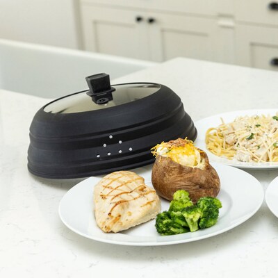 Better Houseware Tempered Glass & Silicone Microwave Food Containers, Black (BTH4710)