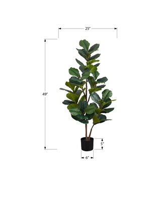 Monarch Specialties Inc. 49" Artificial Fiddle Tree in Pot (I 9517)