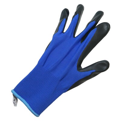 Glove Crafter Knit Nitrile Coating Work Gloves, One Size, Blue & Black, 6/Pack, 12 Packs/Carton (13353)