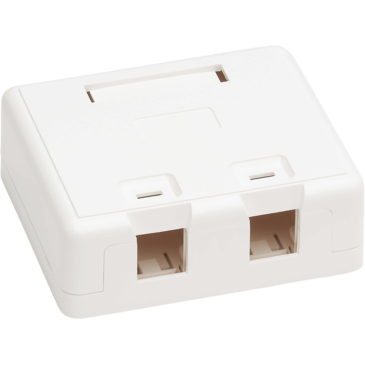 Tripp Lite 2-Port Surface-Mount Box, White (N082-002-WH)