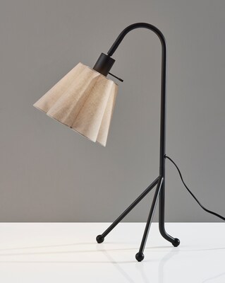 Adesso Kendra 25 Incandescent Table Lamp, Black/Oatmeal (9408-01)