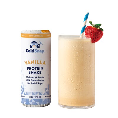 ColdSnap Vanilla Protein Shake Mix, Single Serve Pods, Dairy Free, 12 Pods/Pack, COLDSNAP MACHINE REQUIRED (100619)