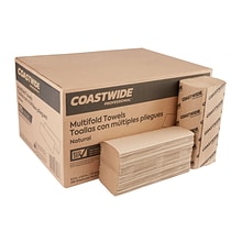 Coastwide Professional™ Recycled Multifold Paper Towels, 1-ply, 250 Sheets/Pack, 16 Packs/Carton (CW