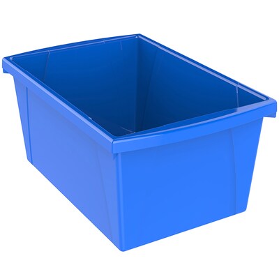 Storex Plastic Medium Classroom Storage Bin, 16.75"x 11.87"x 8.28", Blue, Pack of 2 (STX61482U06C-2)