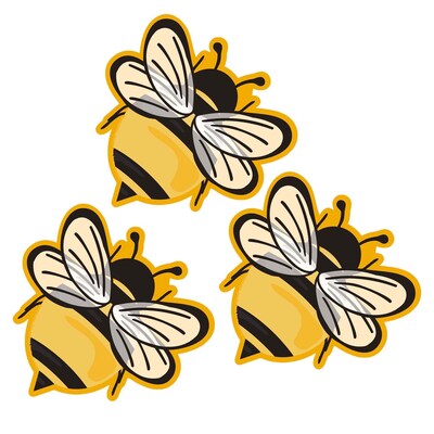 Eureka Bees Paper Cut-Outs, 36/Pack, 3 Packs (EU-841584-3)