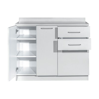 Viva Comfort 36.75"H x 42"W Exam Room Medical Cabinet, 3-Doors, 3-Drawers, Gray (ADIME902-BASE-42-NS-GRY-MK)