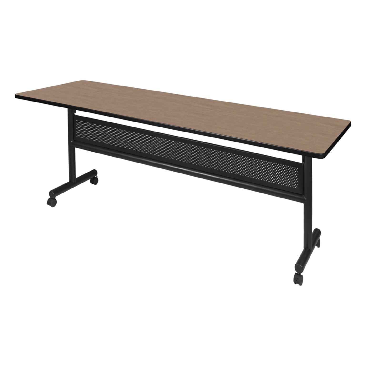 Regency Kobe Flip-Top Training Nesting Table w/ Modesty Panel, 84 x 24, Noble Oak (MKFTM8424NO)