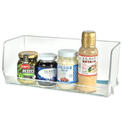 Azar Large Stackable Plastic Narrow PantryStorage Bin, 2/Pack (556722-2PK)