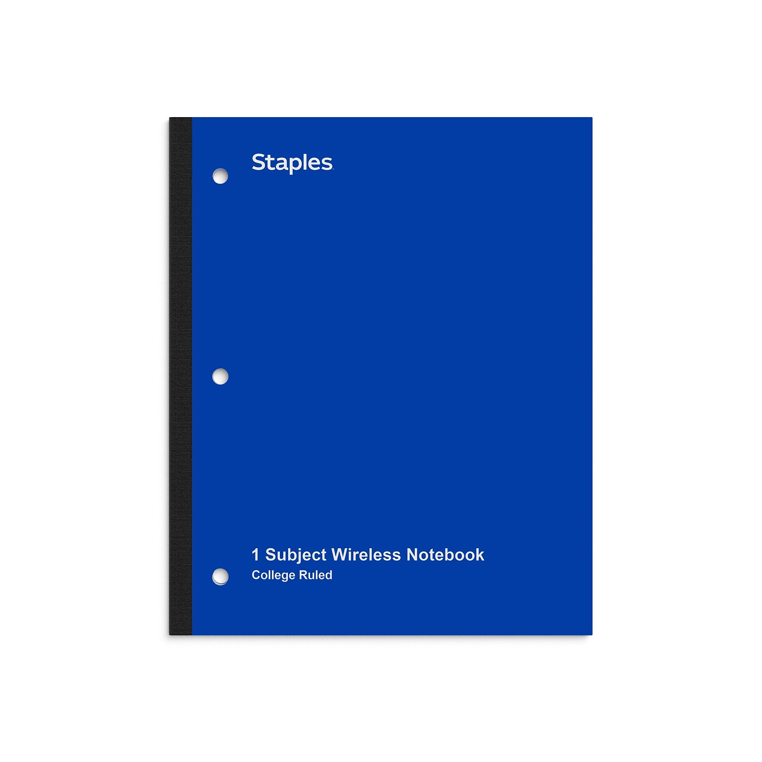 Staples Wireless 1-Subject Notebook, 8.5 x 11, College Ruled, 80 Sheets, Blue (TR58378)