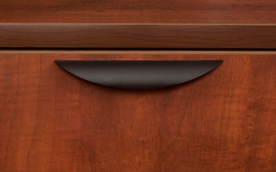 Regency Legacy Stand Up Lateral File Quad with Bookcase End, 42"H x 85"W x 46"D, Cherry (LSLFQUAD8546CH)