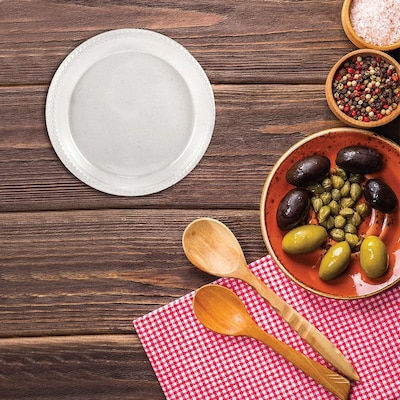 JAM Paper 7" Plastic Plates, Clear, 80 Plates/Pack (7255320678g)