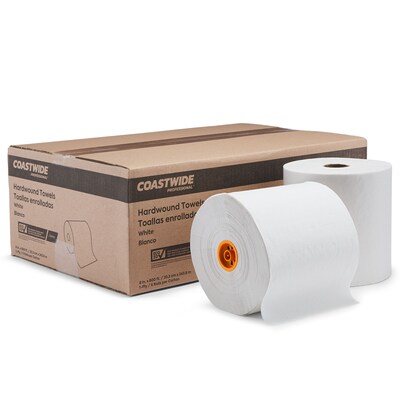 Coastwide Professional™ J-Series Hardwound Paper Towels, 1-ply, 800 ft./Roll, 6 Rolls/Carton (CWJHT-