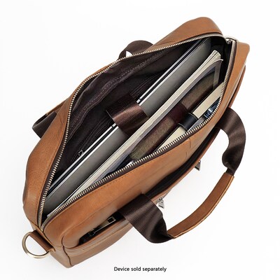 SaharaCase Leather Briefcase, Laptop Compatible, Light Brown (LT00083)