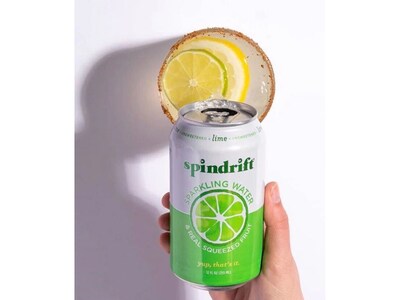 Spindrift Lime Flavored Sparkling Seltzer Water, 12 oz., 24 Cans/Carton (0-4108-0010)