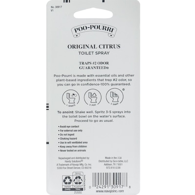 Poo-Pourri Original Citrus Pocket Sprayer - 1 oz Travel Size, 48/Carton (30917-CS)