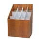 AdirOffice 12-Slot Roll File Box, Walnut, 15", 2/Pack (627-2PK)