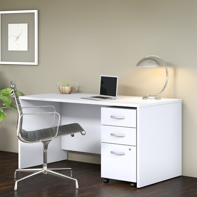 Bush Business Furniture Studio C 60"W Office Desk, White (SCD260WH)