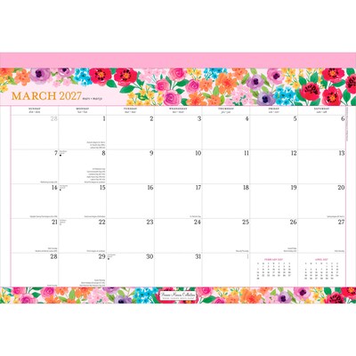 2027 BrownTrout Bonnie Marcus 17 x 12 Monthly Desk Pad Calendar, Assorted Colors (9798330713035)