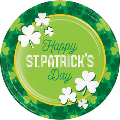 Say Hooray! Irish Wishes St. Patrick’s Day Paper Plates and Napkins Set, 48/Pack (DTC9625E2G)