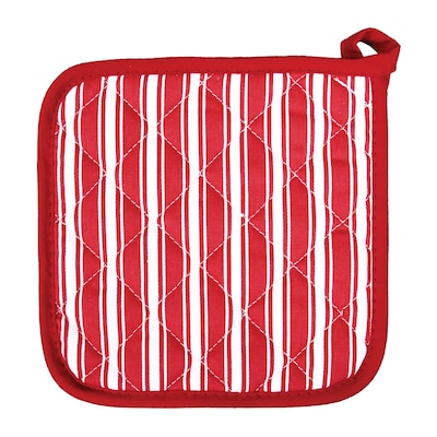 Better Houseware Striped Pot Holder, Red (BTH1683R)