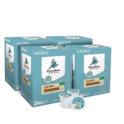 Caribou Blend Decaf Coffee Keurig® K-Cup® Pods, Medium Roast, 96/Carton (10311)