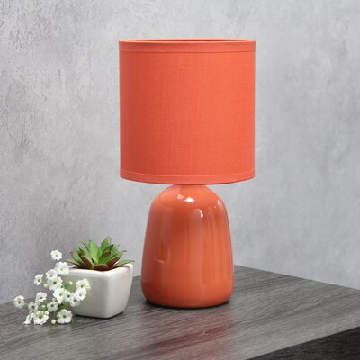 Simple Designs Table Lamp, Orange (LT1134-ORG)