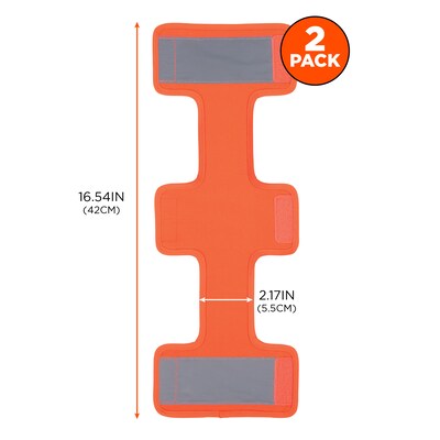Ergodyne GloWear 8105 High Visibility Seat Belt Cover, Orange, 2/Pack (29035)
