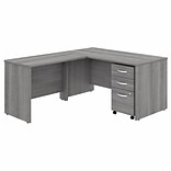 Bush Business Furniture Studio C 60W x 30D L Shaped Desk with Mobile File Cabinet and 42W Return, Pl