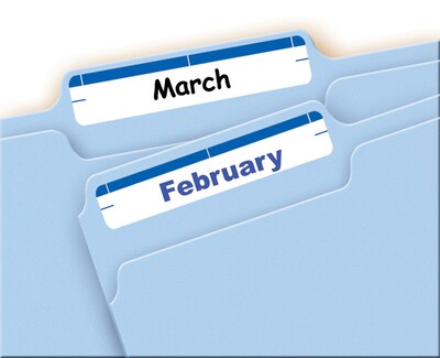 Avery Easy Peel Laser/Inkjet File Folder Labels, 2/3 x 3-7/16, White/Blue, 252 Labels/Pack (5200)