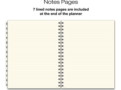 2025 Global Printed Products 8.5" x 11" Calendar Year Weekly & Monthly Planner, Plastic Cover, Black/Gold (SPLS25-8511-F)