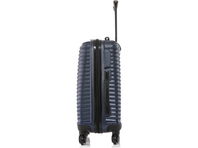 DUKAP Adly 20" Hardside Suitcase, 4-Wheeled Spinner, TSA Checkpoint Friendly, Navy Blue (DKADL00S-BLU)