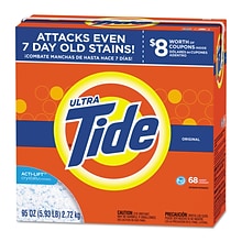 Tide Ultra HE Powder Laundry Detergent, Tide Original, 68 Loads, 95 oz., 3/Carton (84997)