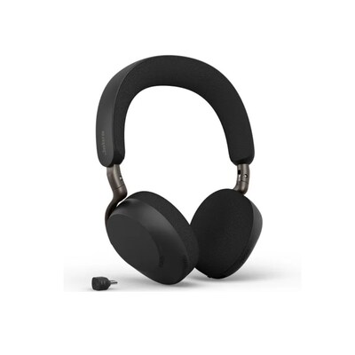 Jabra Evolve3 75 Wireless Noise Canceling Bluetooth Stereo Computer On -Ear Headset, USB C, UC Certified (37599 989 889)