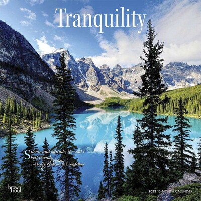 2023 BrownTrout Tranquility 12 x 12 Monthly Wall Calendar, (9781975452919)