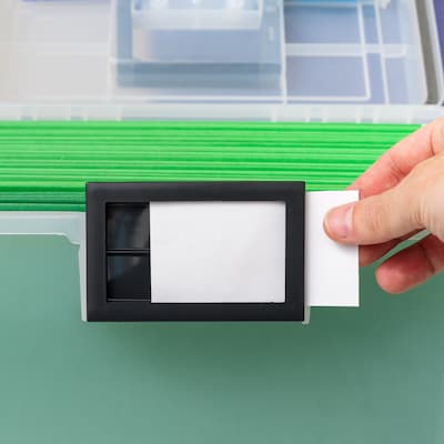 IRIS WeatherPro Portable File Box, Letter Size, Clear, 4/Carton (110351CT)
