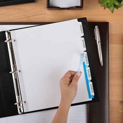 Avery Index Maker Extra-Wide Paper Dividers with Print & Apply Label Sheets, 5 Tabs, White, 5 Sets/Pack (AVE11440)