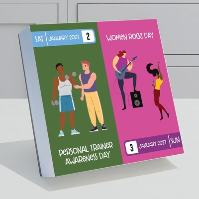 2027 TF Publishing Every Days A Holiday 5.25 x 5.25 Daily Day-to-Day Calendar, Multicolored (27-3010)