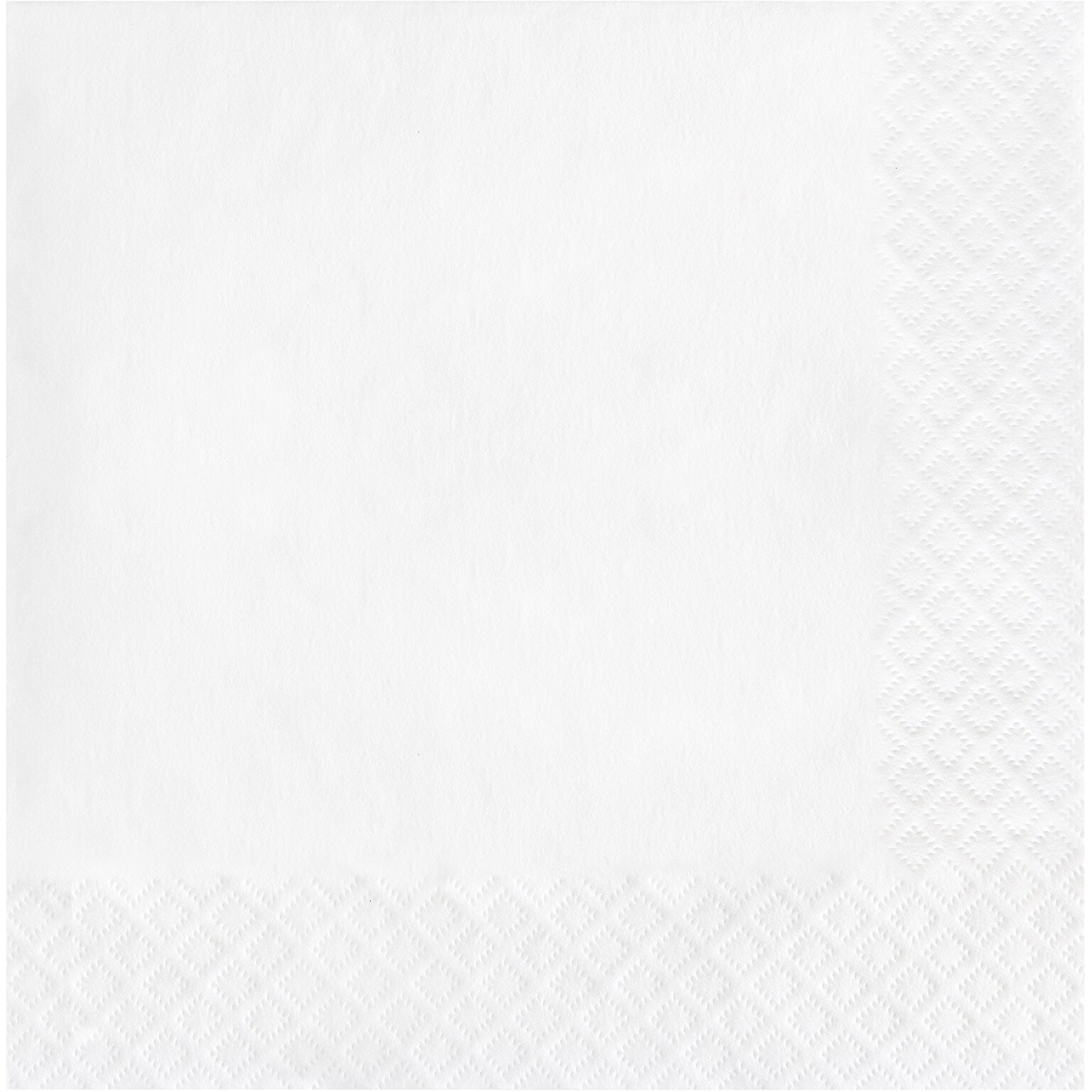 Creative Converting Touch of Color Touch of Color Dinner Paper Napkins, 3-ply, White, 250/Carton (59000B)