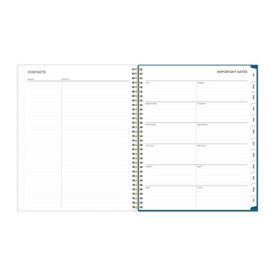 2025-2026 Blue Sky Bakah Blue 8.5" x 11" Academic Year Weekly & Monthly Planner, Plastic Cover, Multicolored (131951-A26)