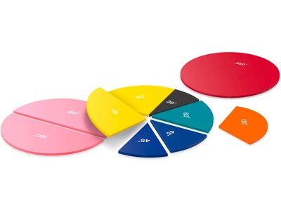 hand2mind Rainbow Angle Circles, 36 Pieces/Pack (91486)