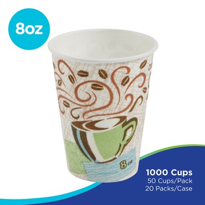 Dixie PerfecTouch Insulated Paper Hot Cups, 8 oz., Coffee Haze, 1000/Carton (5338CD)
