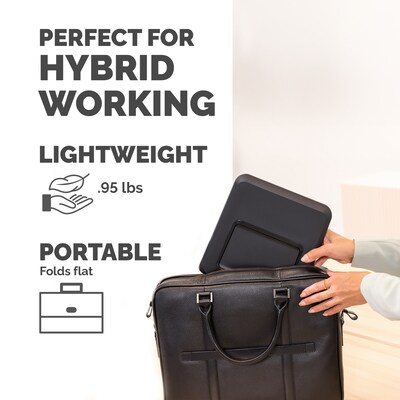 Fellowes Breyta Collection 9.25" x 10.55" Adjustable Plastic Laptop Stands, Black (100098500)